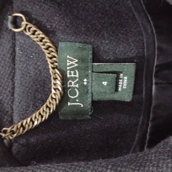 J.Crew Black Wool Winter Coat Size 4 - Picture 3 of 8